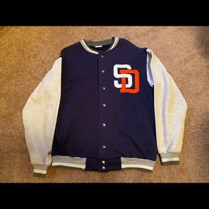 San Diego PADRES button down cotton jacket